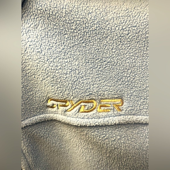 Women’s Spyder Zipper Winter Jacket Powder Baby Blue Size Medium - Picture 3 of 4